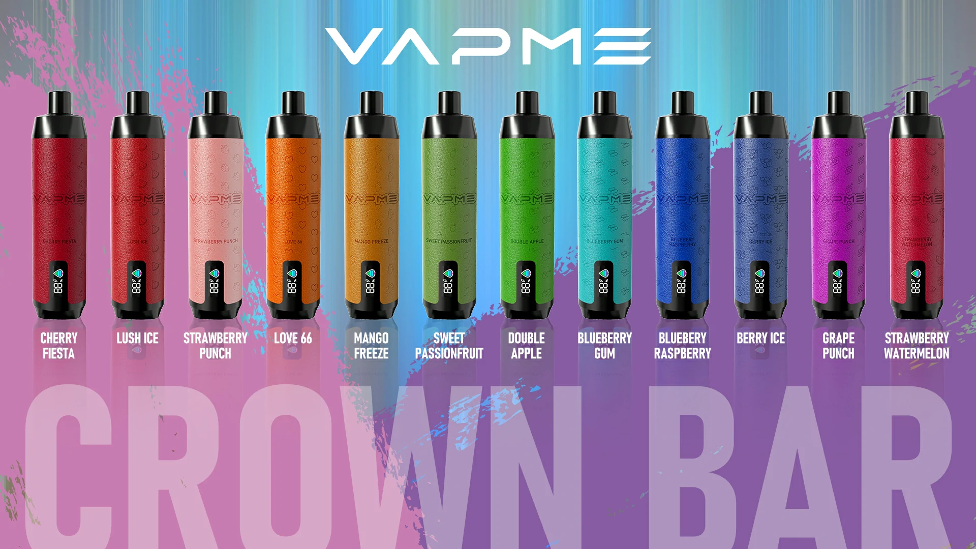 Vapme Crown Bar 18000 Puff-uri în vrac Cumpărați 2% 5% Nivel scăzut de nicotină, preț mic, stilou vape reîncărcabil de unică folosință, de înaltă calitate.