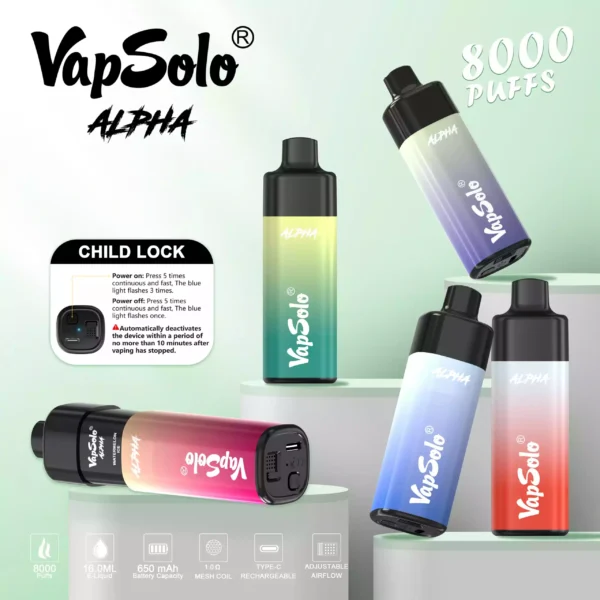 Vapsolo Alpha 8000 Puffs 5 2